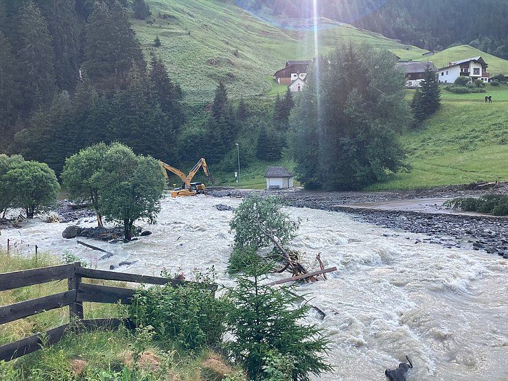 Pitztal: Mure verlegt Landesstraße