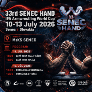 33rd SENEC HAND – IFA Armwrestling World Cup 2026