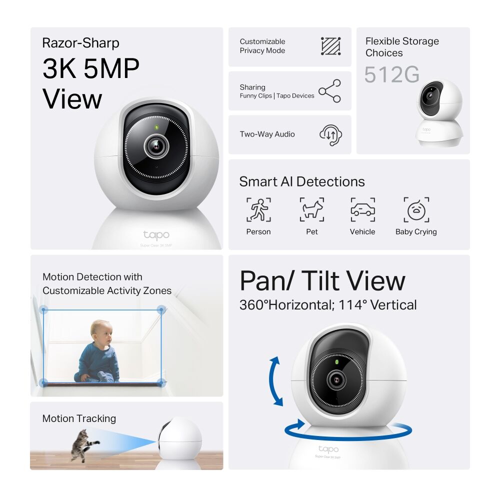 TP-Link představuje novou domácí bezpečnostní Wi-Fi kameru Tapo C230 s otáčením