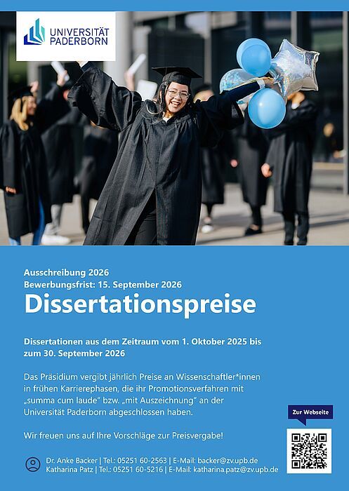 Kandidat*innen mit ausgezeichneten Dissertationen gesucht