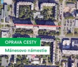 Aktualizácia: Cesta na Mánesovom námestí sa dočká opravy povrchu