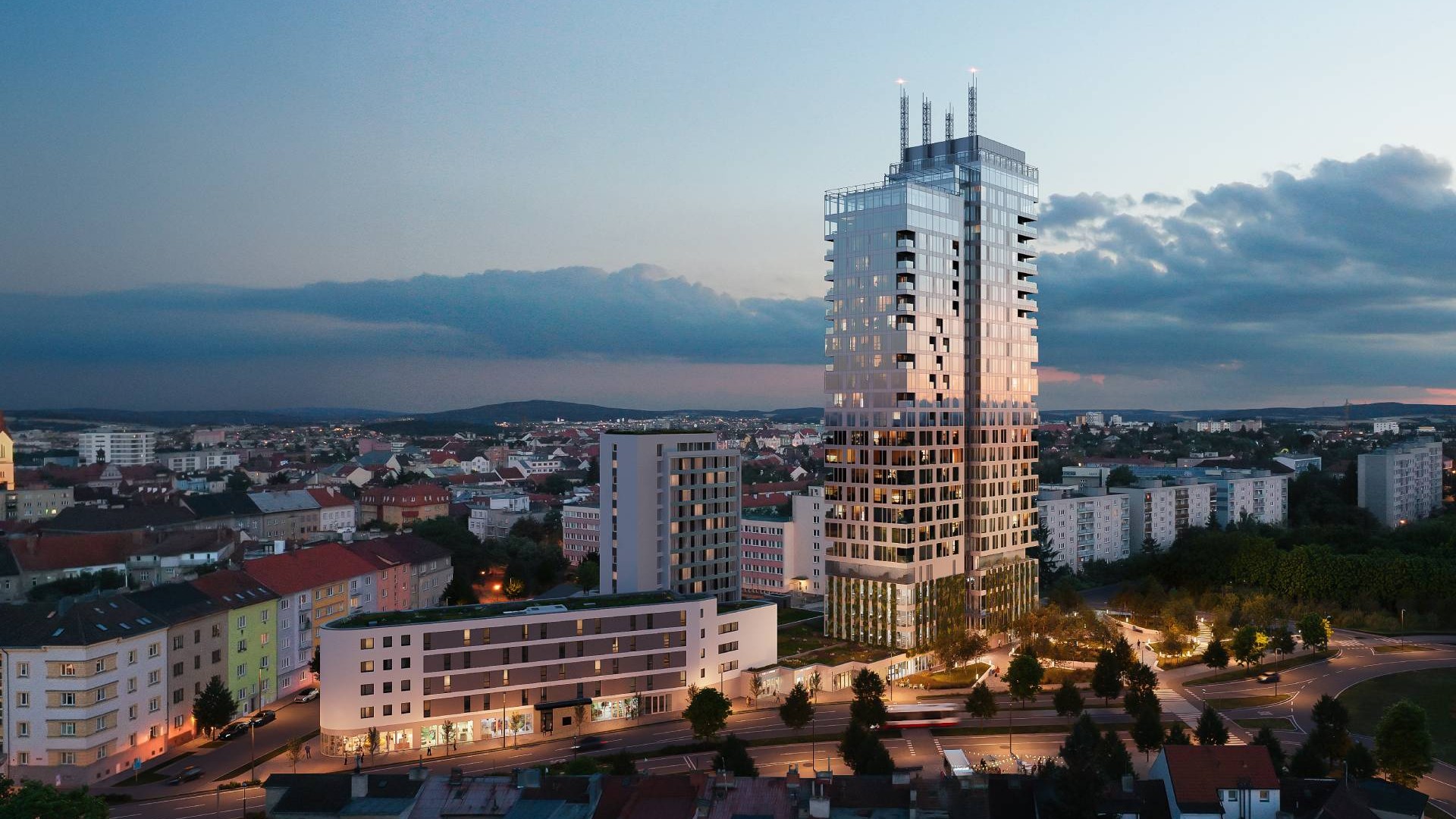 Sisters změní panorama Plzně. Dvě věže respektují katedrálu a stanou se třetím nejvyšším obytným domem v Česku