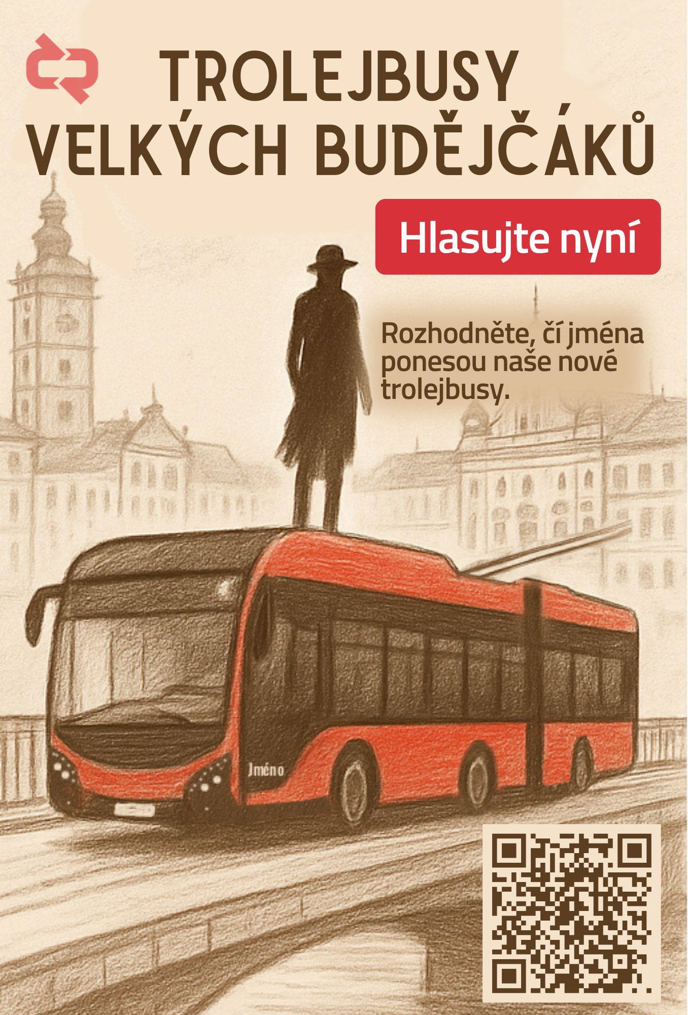 Budějčáci rozhodnou. Po kom se budou jmenovat nové trolejbusy?