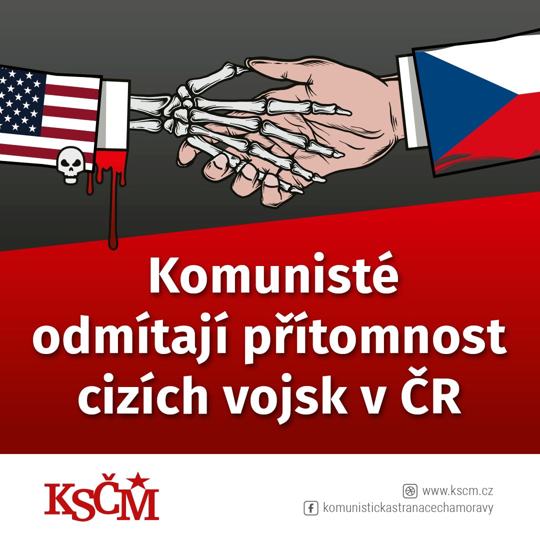 KSČM odmítá tzv. obrannou smlouvu s USA
