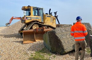 Spring works under way to bolster coastal defences in Sussex