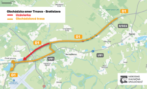 Dnes večer sa uzavrie D1 v smere do Bratislavy