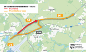 Ďalšie podstatné zjednodušenie dopravy pri Bratislave – motoristi už budú jazdiť po zrekonštruovanej D1 aj v smere na Trnavu
