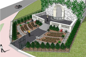 Upravuje sa okolie Lurdskej jaskyne pri Kostole sv. Mikuláša biskupa