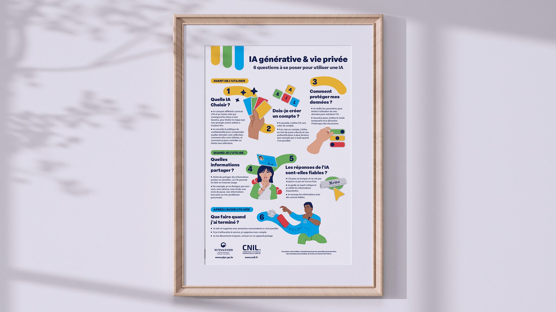 « IA générative et vie privée » : une affiche coproduite par la PIPC et la CNIL pour sensibiliser les utilisateurs d’IA à la protection de leurs données