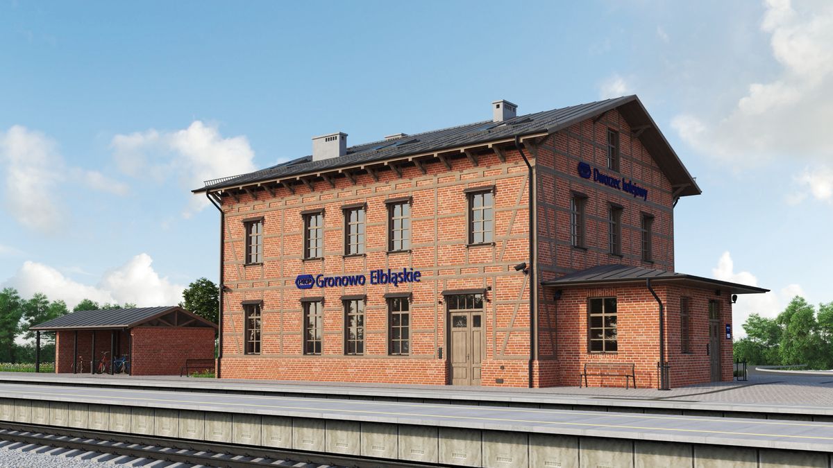 Modernizacja zabytkowego dworca w Gronowie Elbląskim coraz bliżej
