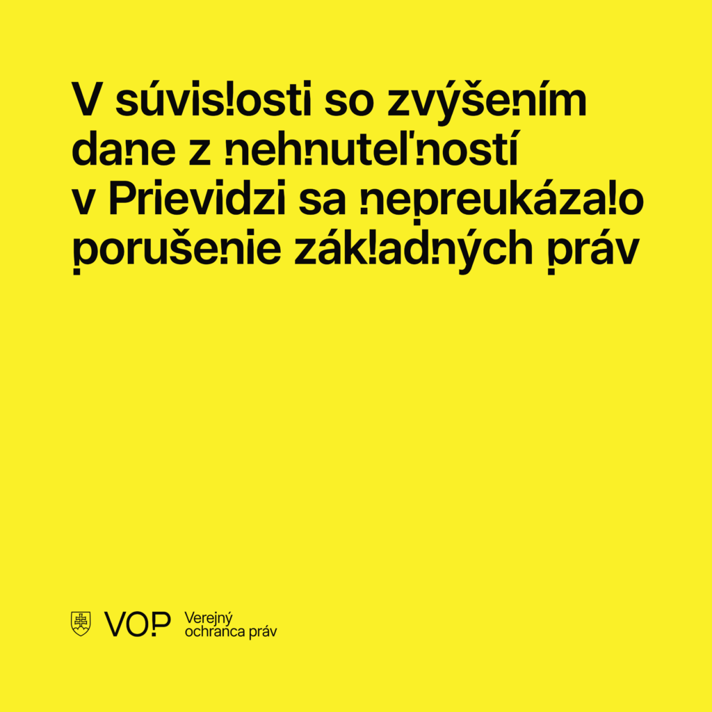 V súvislosti so zvýšením dane z nehnuteľností v Prievidzi sa nepreukázalo porušenie základných práv