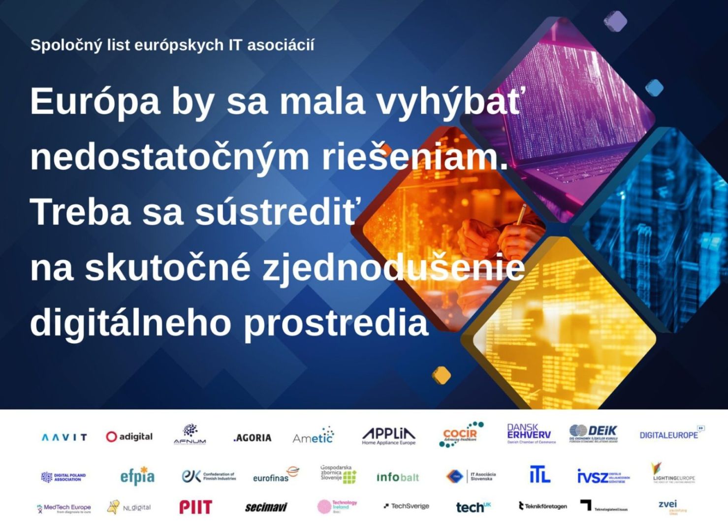 Otvorený list európskych IT asociácií: Potrebujeme skutočné zjednodušenie európskeho digitálneho prostredia