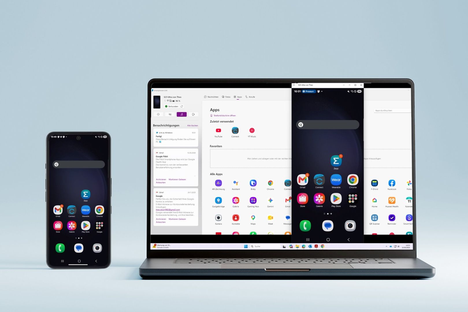 So bedienen Sie Ihr Smartphone vom PC aus