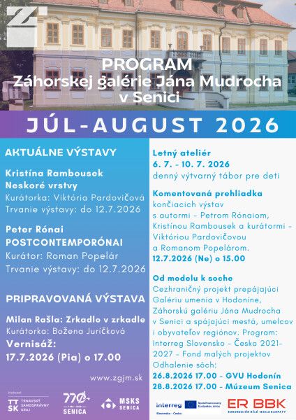 Program Záhorskej galérie Jána Mudrocha v Senici