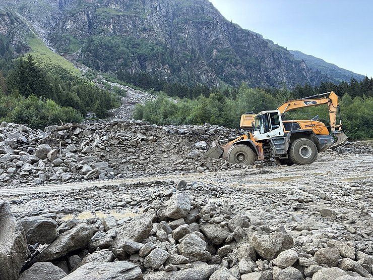 L 16 Pitztalstraße nach Murenabgang weiterhin gesperrt