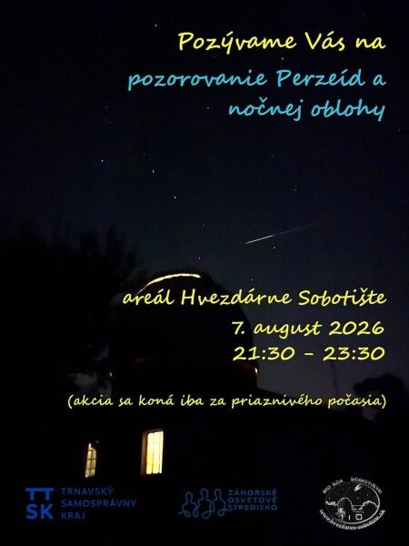 Pozorovanie Perzeíd a nočnej oblohy