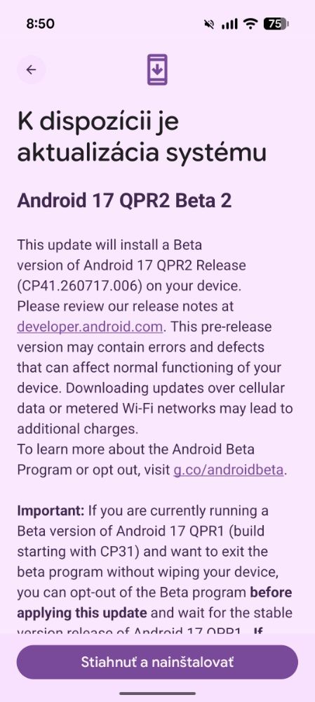 Android 17 QPR2 Beta 2 je dostupný pre Pixel 6a a novšie