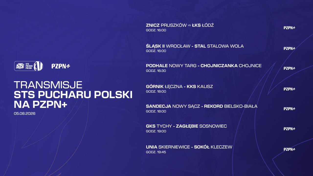 STS Puchar Polski w PZPN+. Zobacz transmisje siedmiu spotkań!
