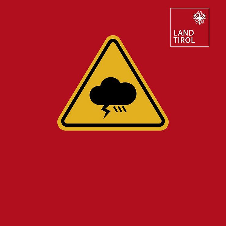 Orange Unwetterwarnung ab heute Mittag für Tiroler Unterland