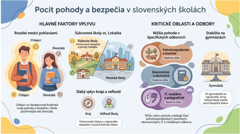 Pohodu a bezpečie žiakov ovplyvňujú najmä vzťahy v školskom prostredí
