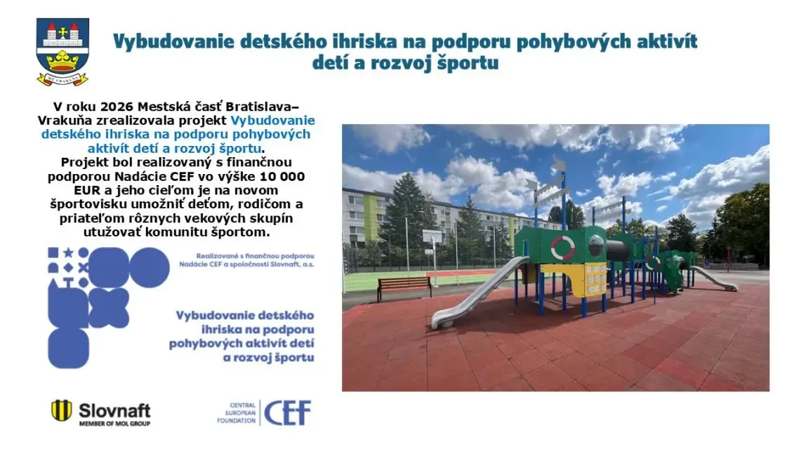 Vybudovanie detského ihriska na podporu pohybových aktivít detí a rozvoj športu