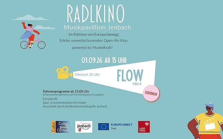 „Film ab“ beim EU-Radlkino in Jenbach und Wörgl
