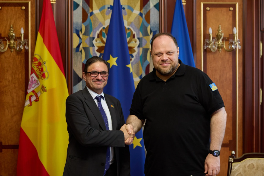 Руслан Стефанчук обговорив із Послом Іспанії розвиток міжпарламентської співпраці та підтримку України
