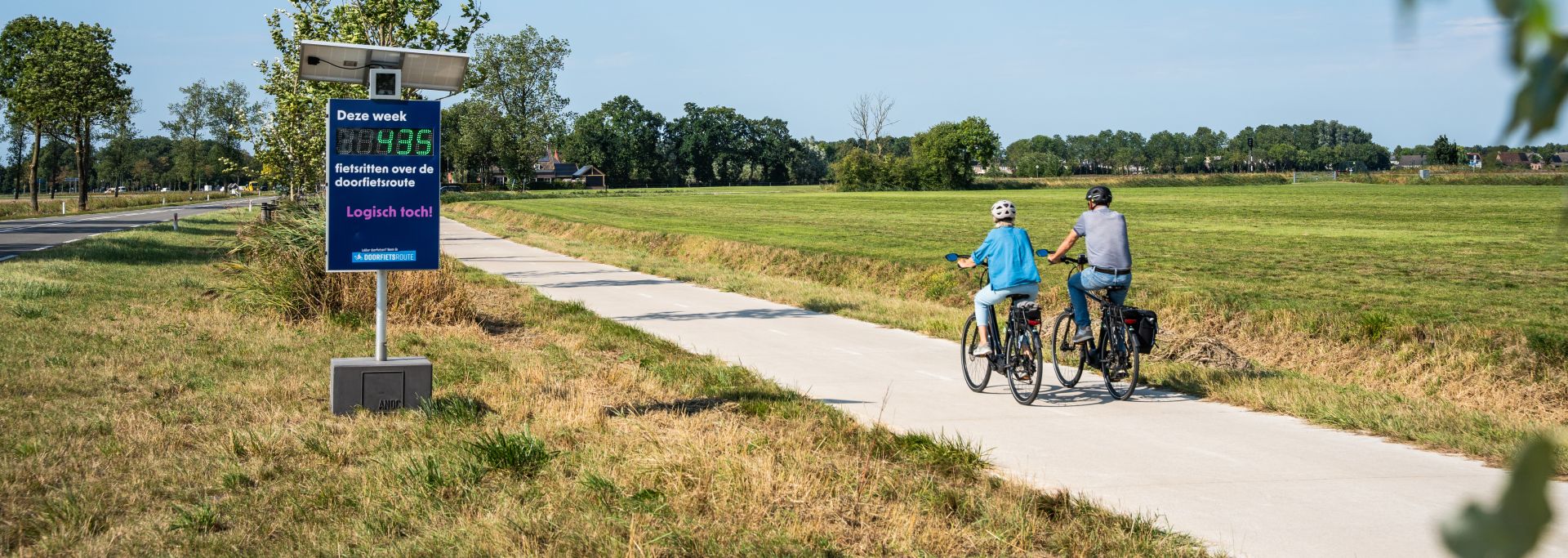 Fietsenteller langs Doorfietsroutes in Winsum en Roden