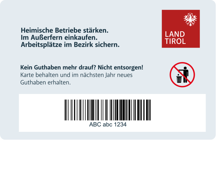 Die Außerfernförderungs-Gutscheinkarten kommen