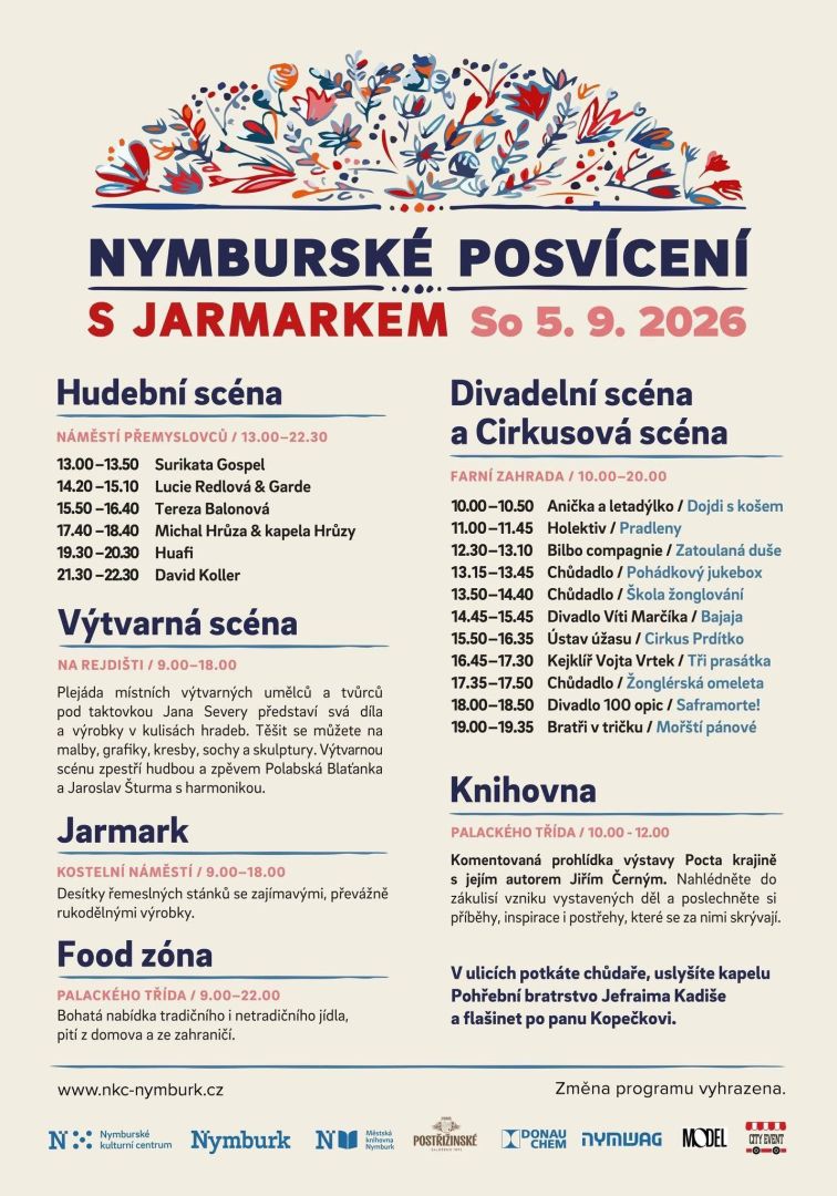 Nymburk čeká velký den. Posvícení nabídne Davida Kollera, Michala Hrůzu, cirkus i jarmark