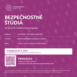 Otvárame nový ročník vzdelávacieho programu Bezpečnostné štúdiá.