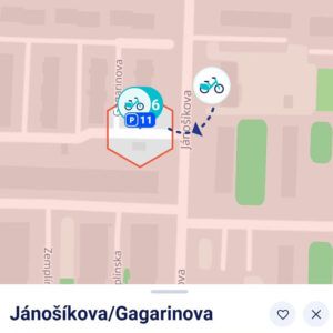 Stanovište arriva.bike na Jánošíkovej ulici je premiestnené