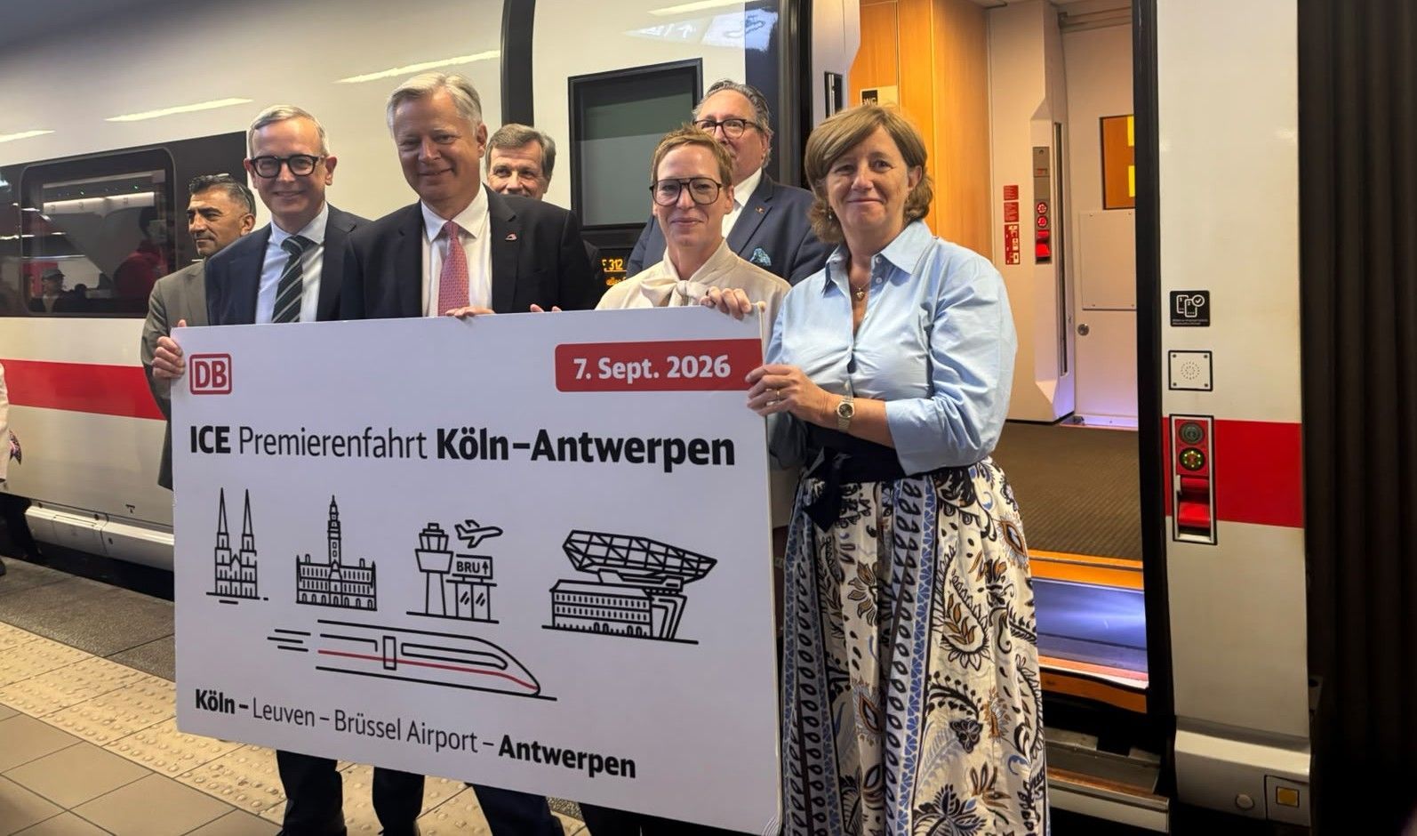 Deutsche Bahn’s first high-speed train at Brussels Airport, in collaboration with Brussels Airlines for a combined ​ ​train and flight ticket