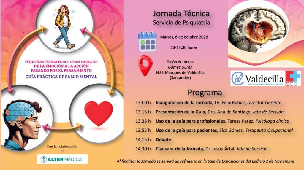 INVITACIÓN A PROFESIONALES: 6 de octubre. Presentación de la Guía Práctica de Salud Mental