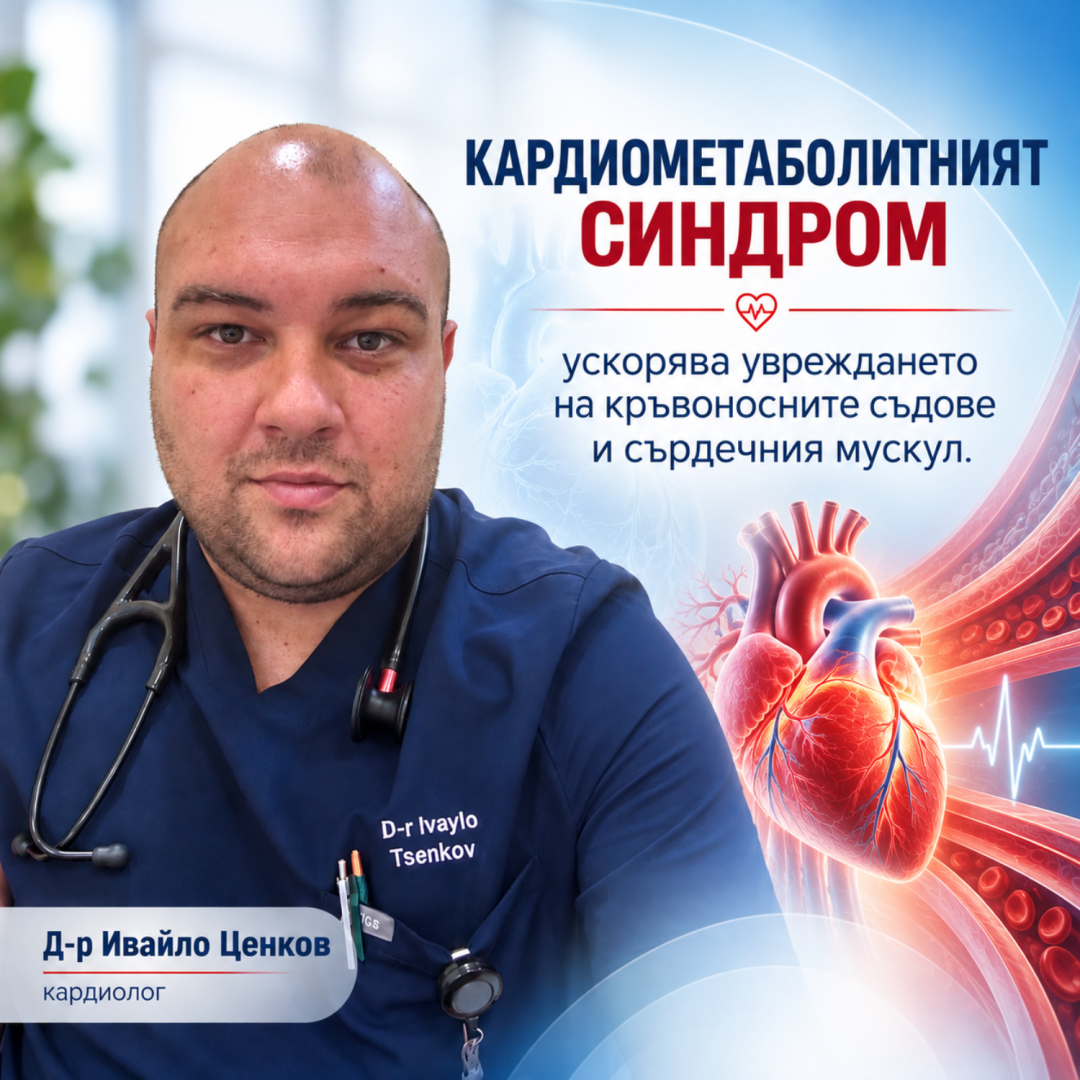 Д-р Ивайло Ценков: „Кардиометаболитният синдром може да увеличи над два пъти риска от сърдечносъдови инциденти“