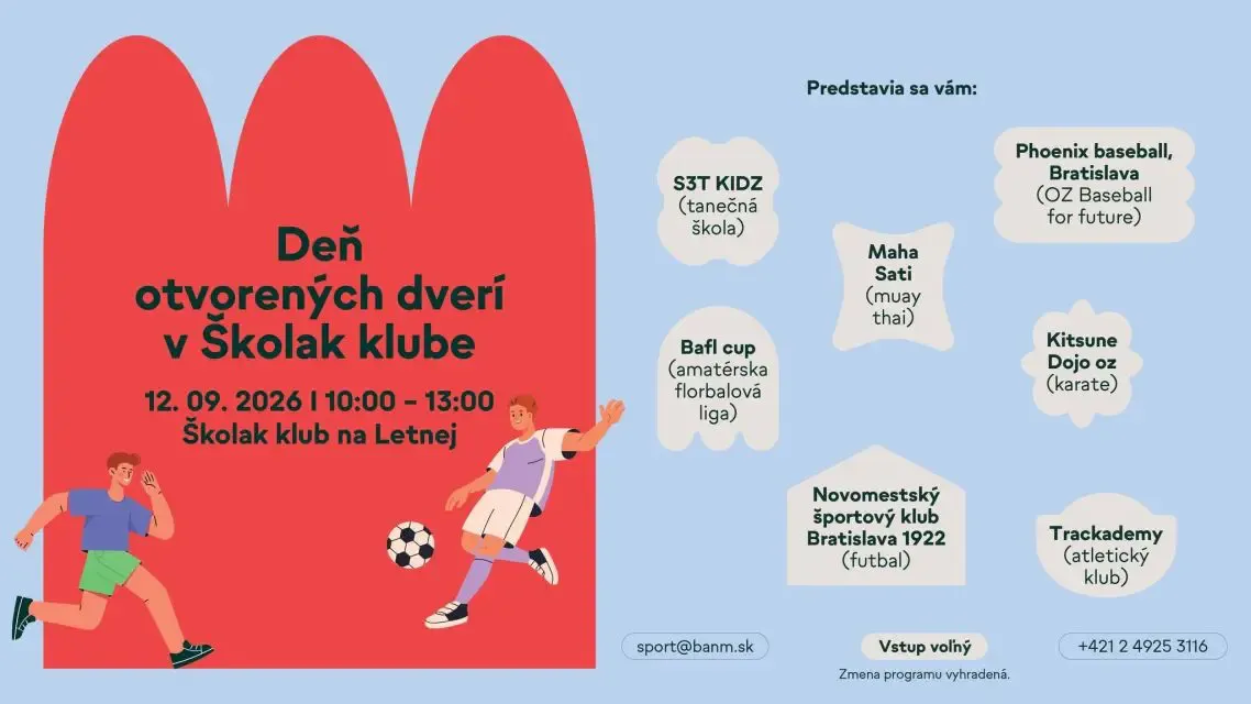 Školak klub sa rozvíja. Viac športu, viac aktivít a viac možností pre Novomešťanov