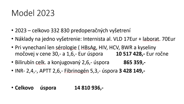 Predoperačné vyšetrenia pred plánovanými výkonmi v ambulancii všeobecného lekára pre dospelých