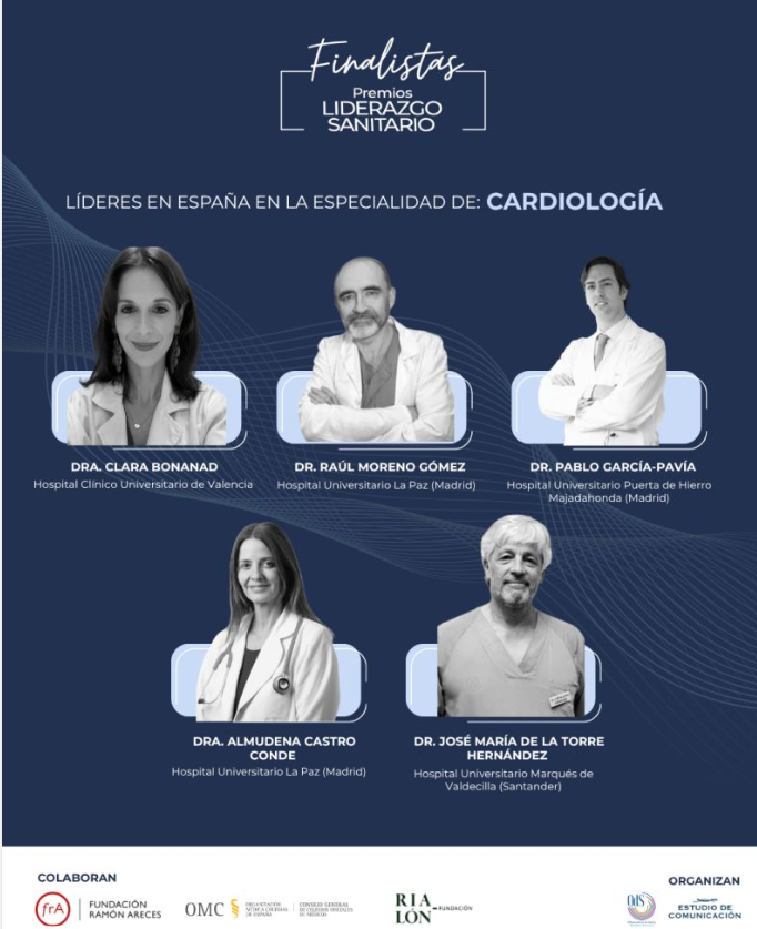 Nuestros jefes de Farmacia y Cardiología, finalistas nacionales en los Premios Liderazgo Sanitario 2026