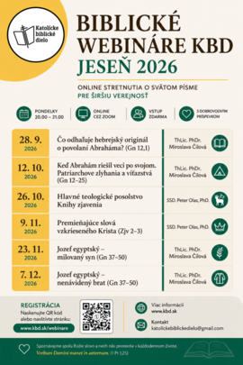 Jesenná séria biblických webinárov