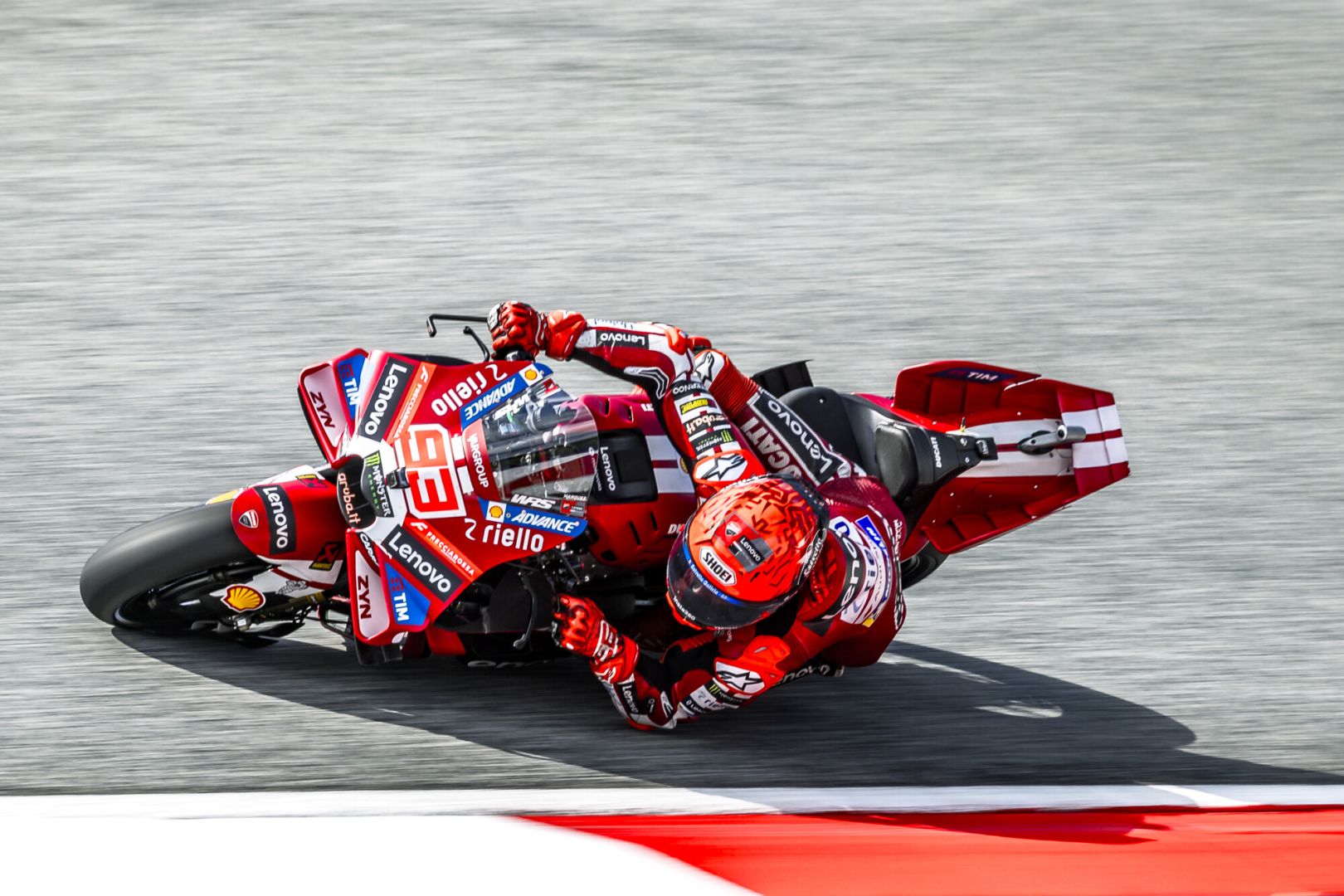 Marc Márquez and the Ducati Lenovo Team take second place in the Austrian Sprint. Francesco Bagnaia scores points in sixth