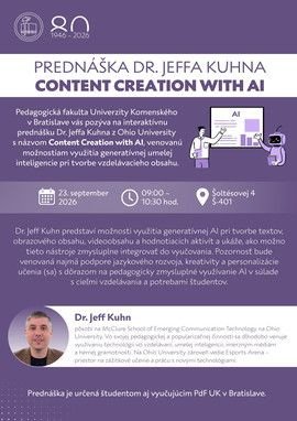 PREDNÁŠKA DR. JEFFA KUHNA CONTENT CREATION WITH AI