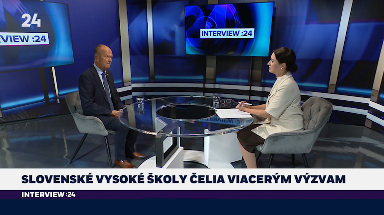 Rektor prof. Daniel Pella bol hosťom v relácii Interview 24