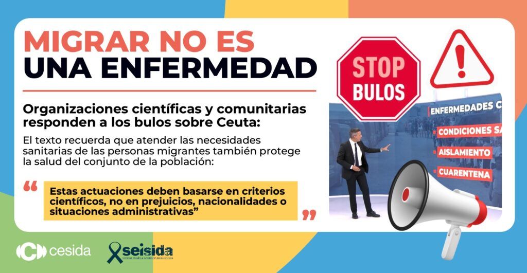 Organizaciones científicas y comunitarias responden a los bulos sobre Ceuta: “Migrar no es una enfermedad”