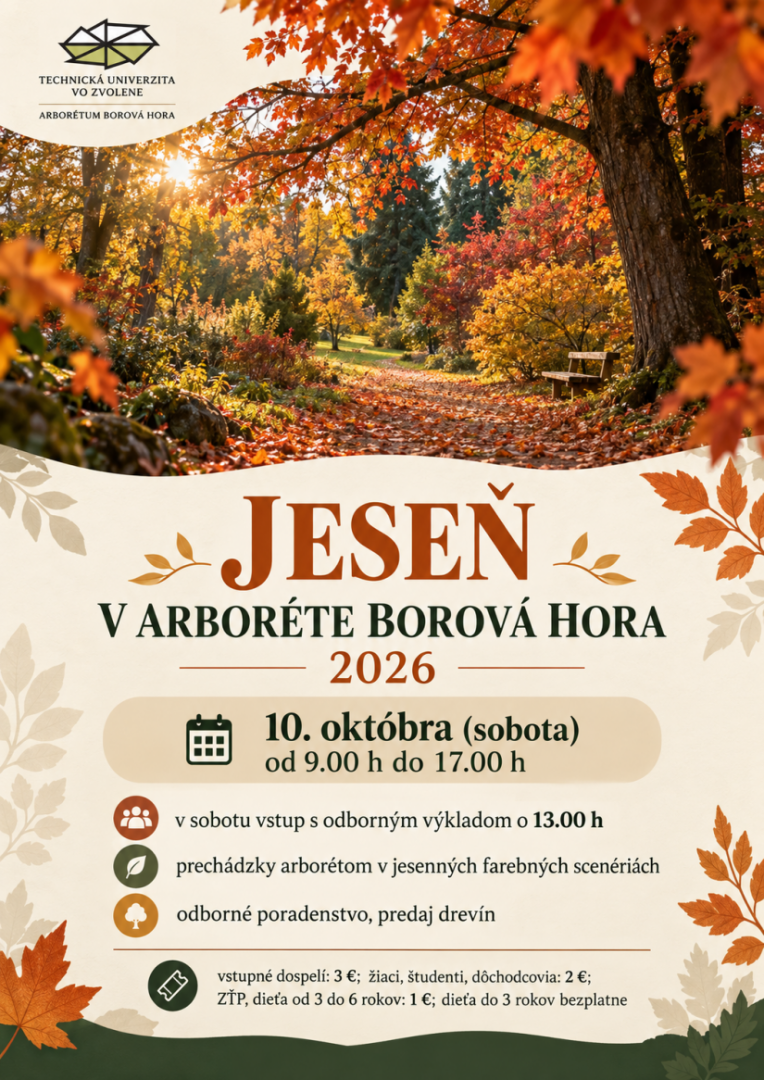 Arborétum Borová hora pozýva na jesennú návštevu