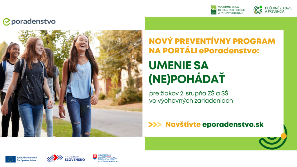 Nový preventívny program v ePoradenstve: Umenie sa (ne)pohádať