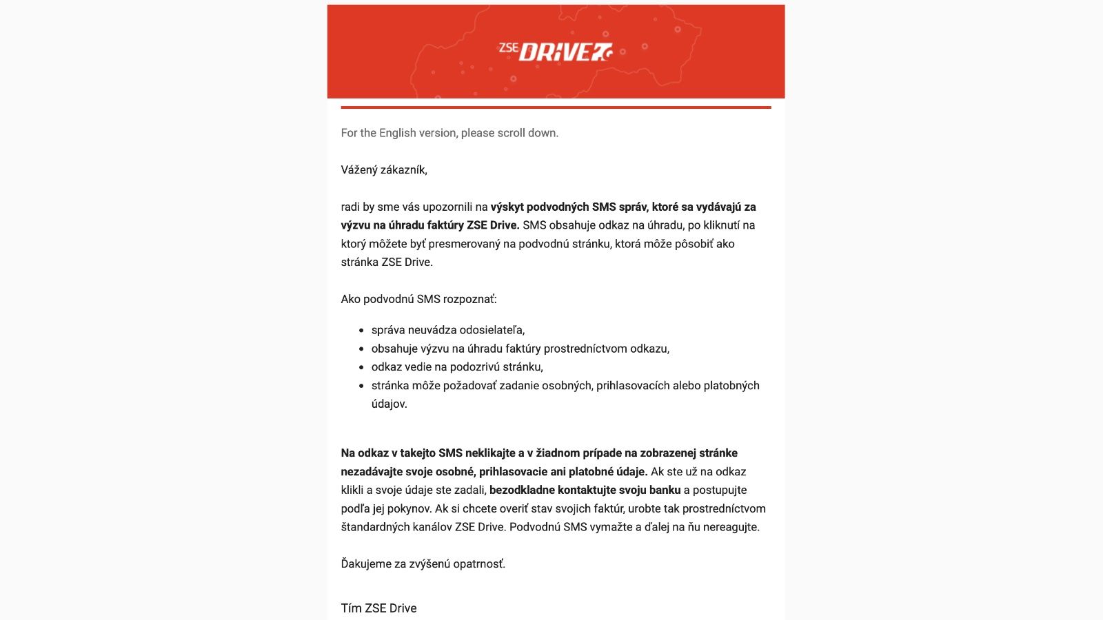 Pozor na podvodné SMS od ZSE Drive. Falošná faktúra vás môže pripraviť o peniaze