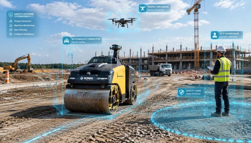 Proč je vizuální AI bezpečnostní páteří automatizovaného staveniště