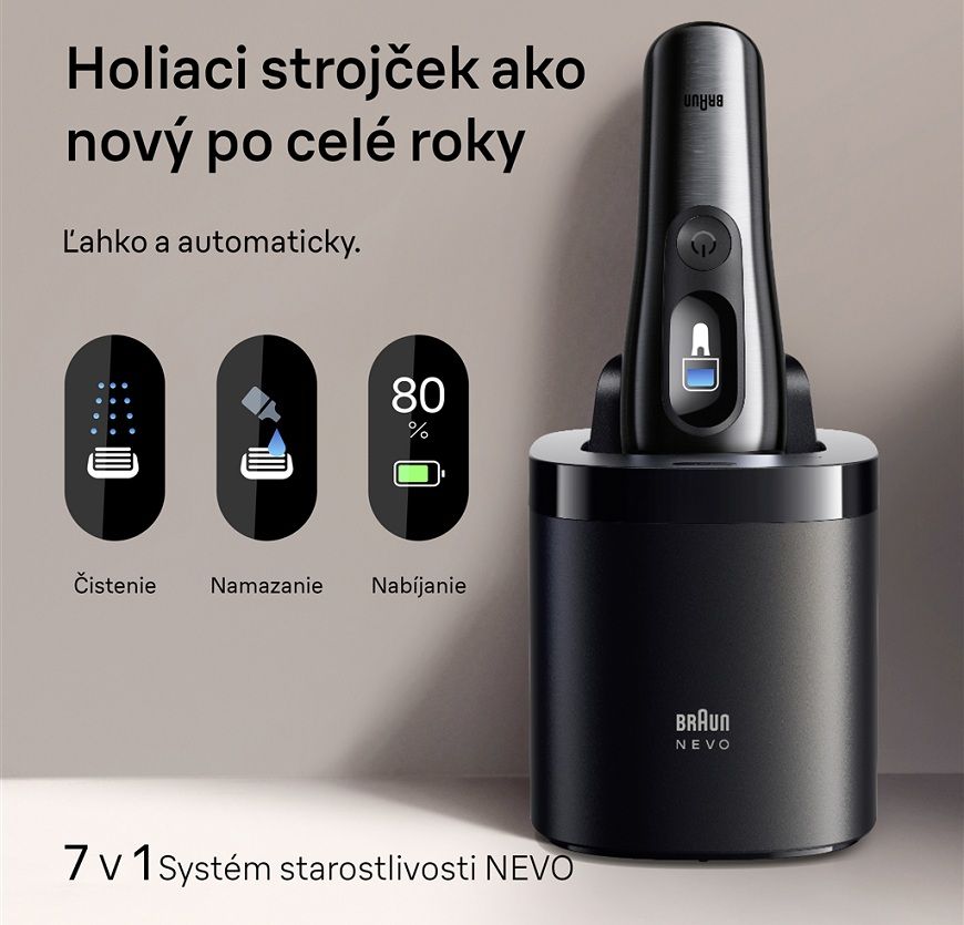 Vstúpte do novej éry dokonalo hladkej pokožky s holiacim strojčekom Braun NEVO