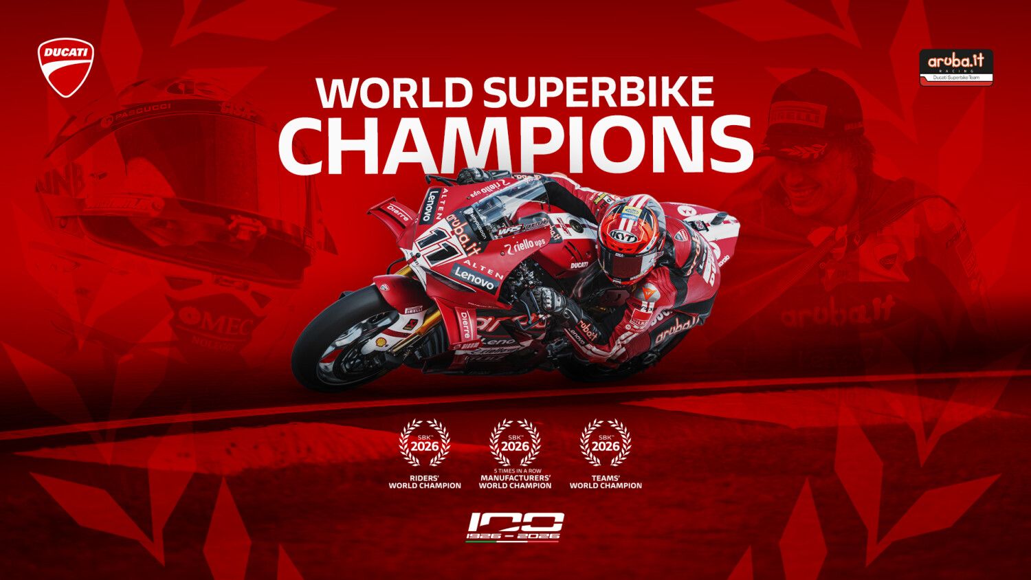 Nicolò Bulega en Ducati zijn de wereldkampioenen Superbike van 2026!