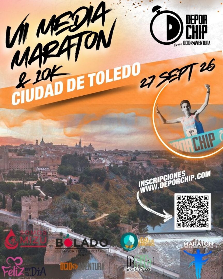 Cortes de tráfico para este domingo con motivo de la celebración de la VII Media Maratón de Toledo